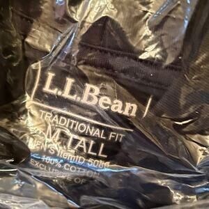 LL Bean Carefree Unshrinkable Mock Neck Shirt NEW IN PKG Mens MED TALL